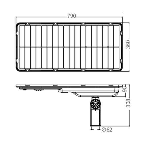 Solar LED Light ZQL-S717 30W-img-2